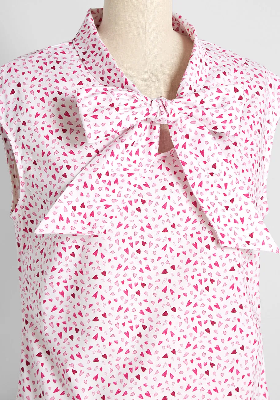 So Full of Heart Tie-Neck Top sold by Modcloth product image thumbnail 3