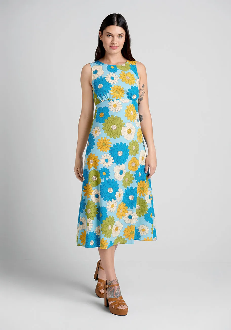 Clear Blue Sky Garden Midi Dress sold by Modcloth product image thumbnail 3