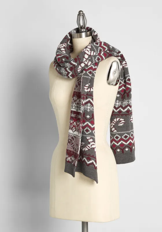 Candy Cane Crossroads Fair Isle Scarf sold by Modcloth
