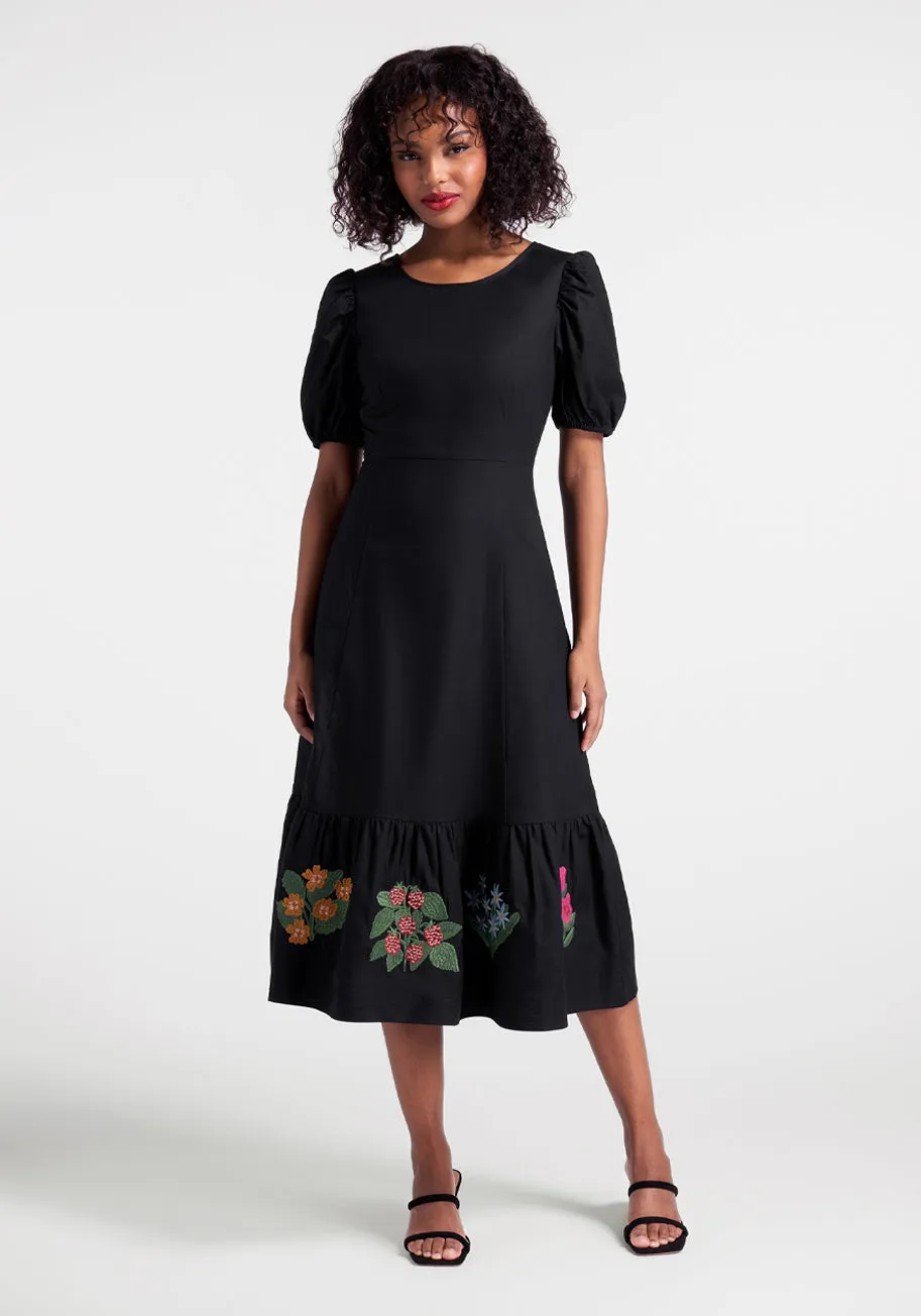 Bloom With A View Embroidered Midi Dress sold by Modcloth