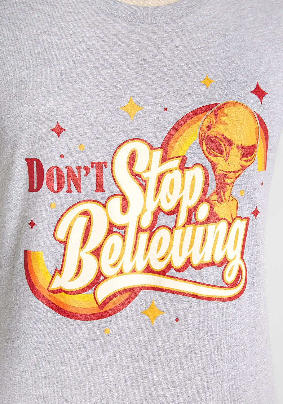 Won't Stop Believing Graphic Tee sold by Modcloth product image thumbnail 3