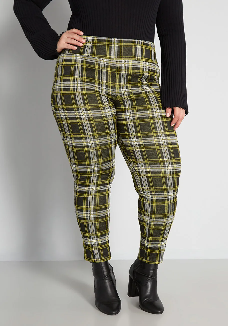 Never Plaid It So Good Leggings sold by Modcloth