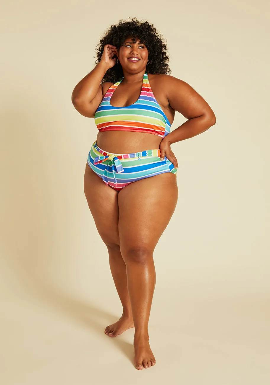 The JoJo High-Waisted Bikini Bottom (Final Sale) sold by Modcloth