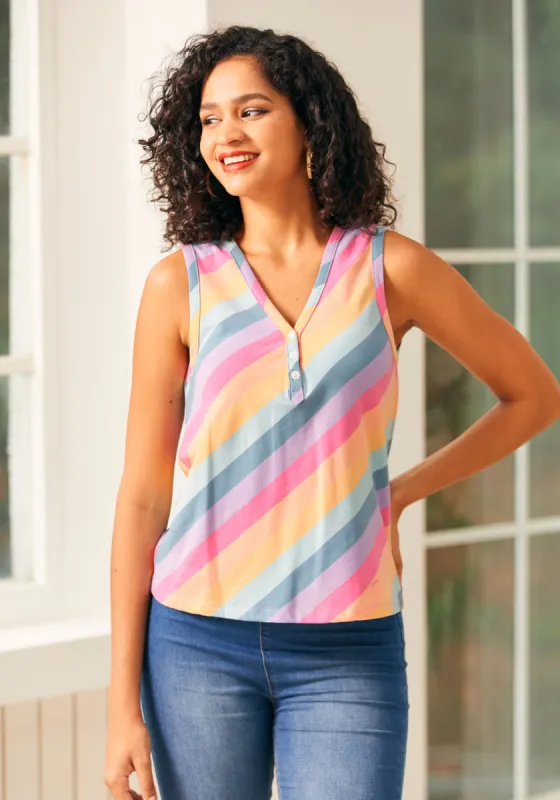 Festival Rhythm Sleeveless Top sold by Modcloth