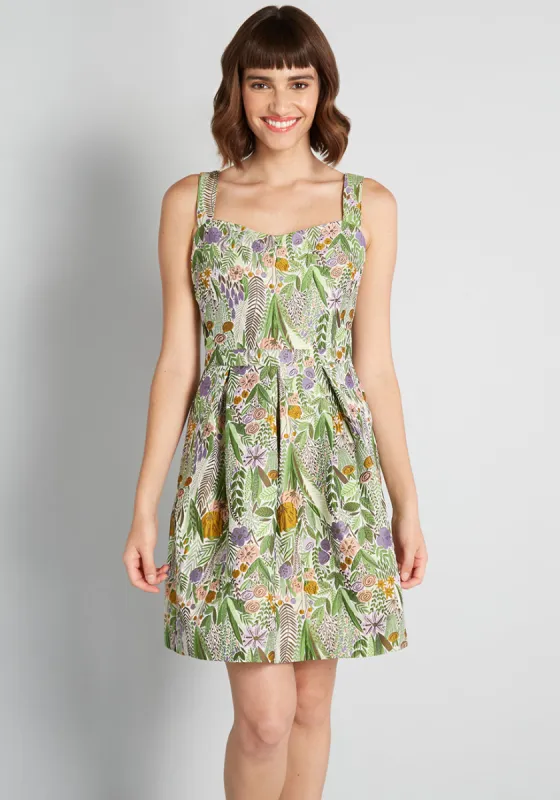 A Spring Garden Fling Fit and Flare Dress sold by Modcloth