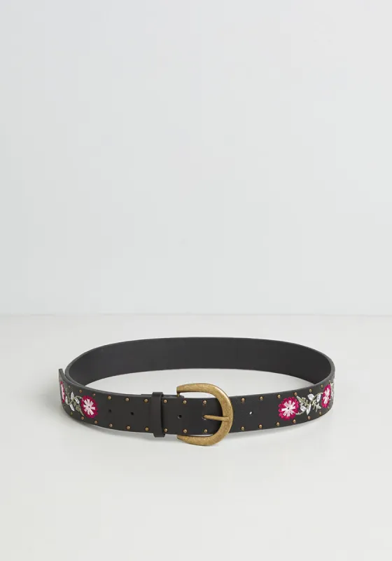 Born to Bloom Embroidered Belt made by Princess Highway
