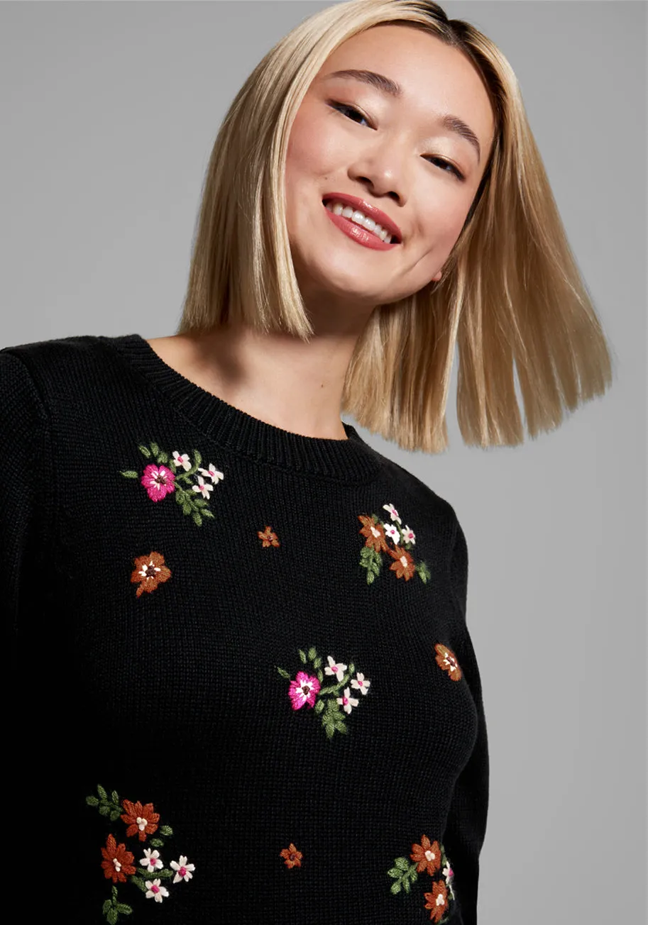 Beauty Garland Embroidered Sweater sold by Modcloth product image thumbnail 2