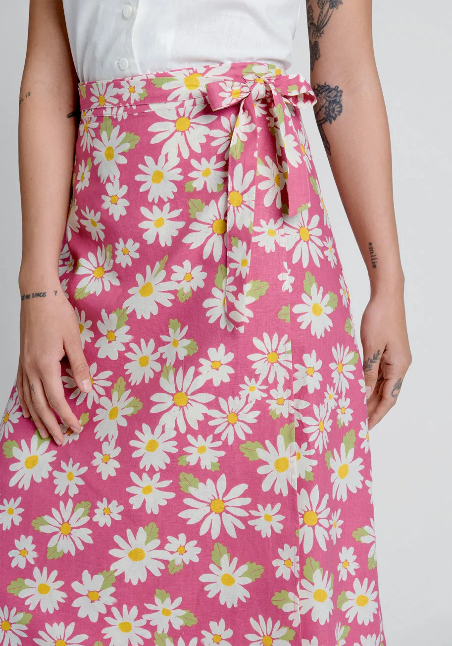 Cutesy Daisies Wrap Skirt sold by Modcloth product image thumbnail 4