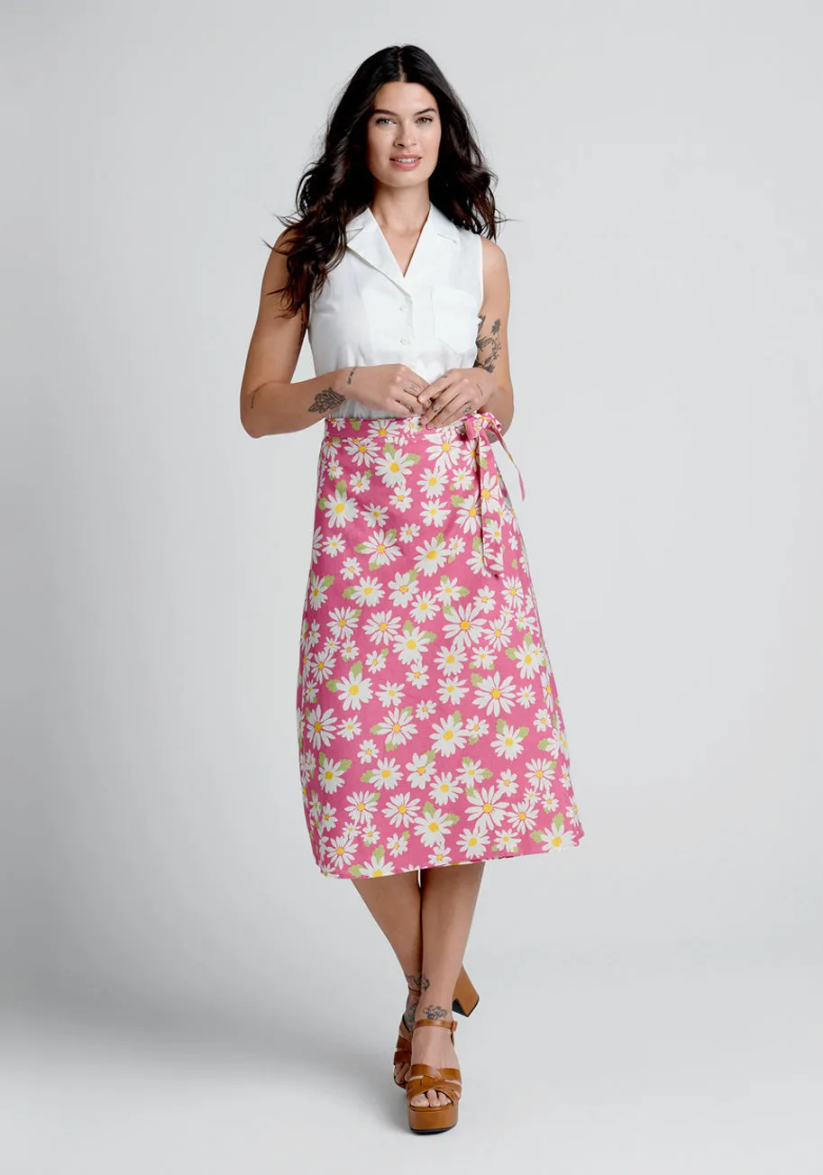 Cutesy Daisies Wrap Skirt sold by Modcloth product image thumbnail 3