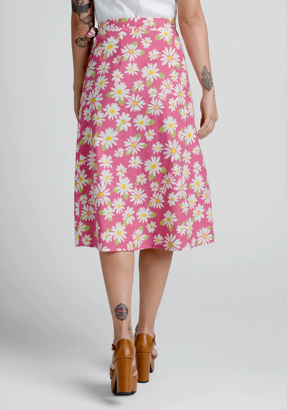 Cutesy Daisies Wrap Skirt sold by Modcloth product image thumbnail 2