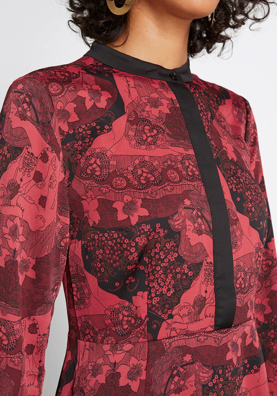 Retro Romance Long Sleeve Dress sold by Modcloth product image thumbnail 4