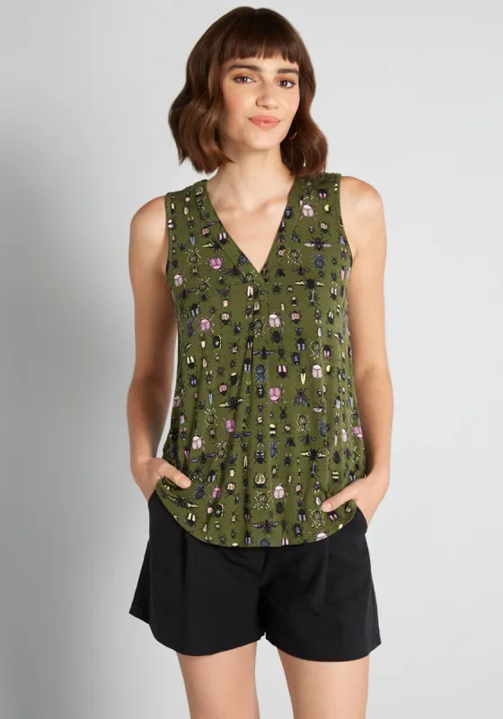 A Welcome Change Sleeveless Top sold by Modcloth