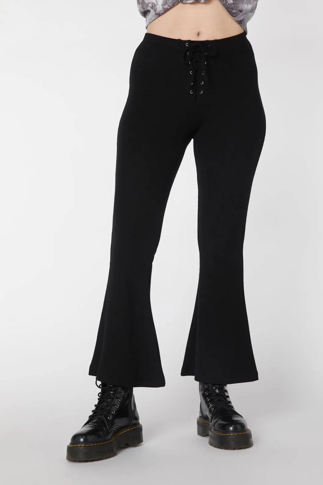 90's Lacing Flare Rib Pant sold by Modcloth product image thumbnail 2