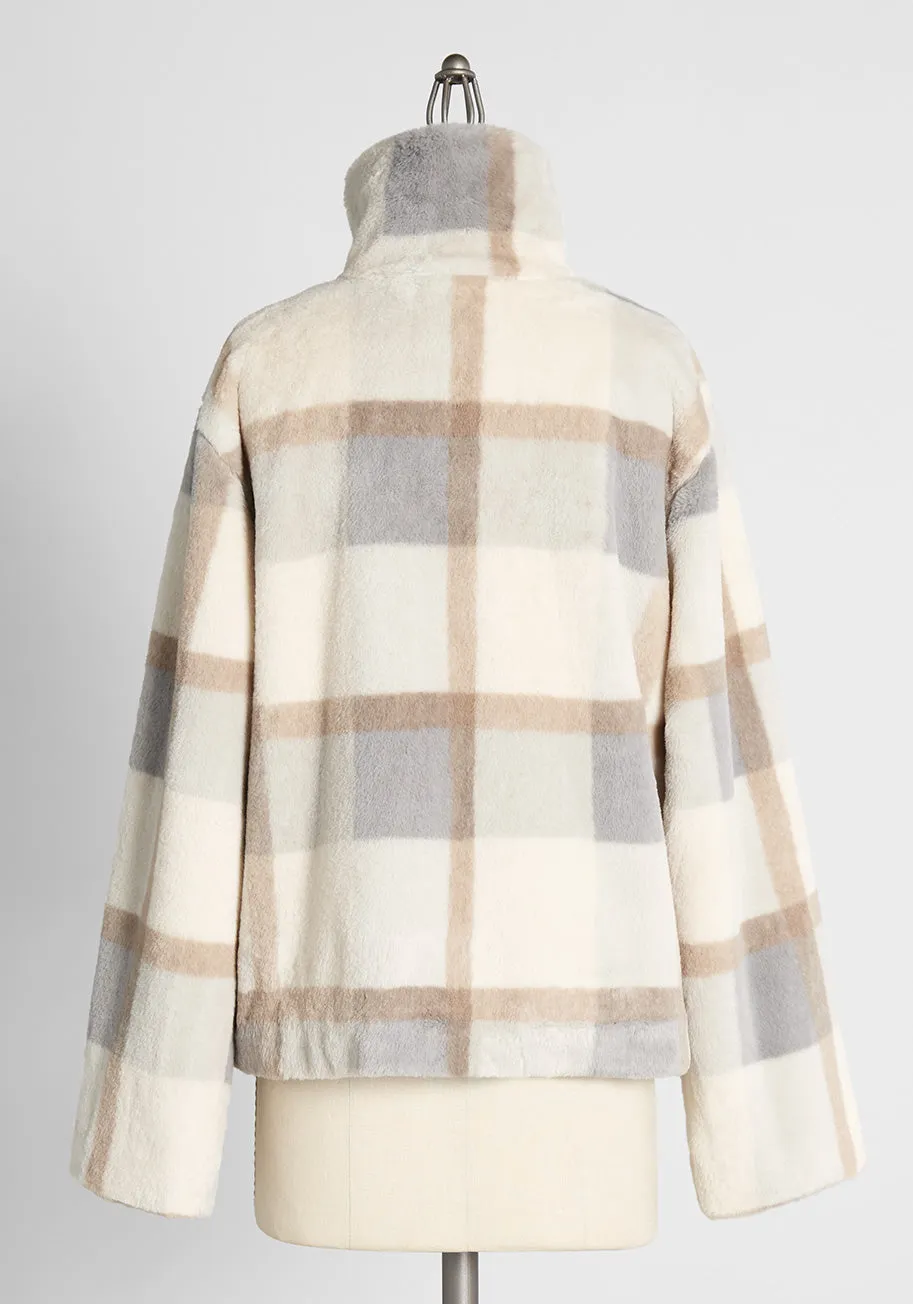 Plush and Playful Plaid Jacket sold by Modcloth product image thumbnail 2