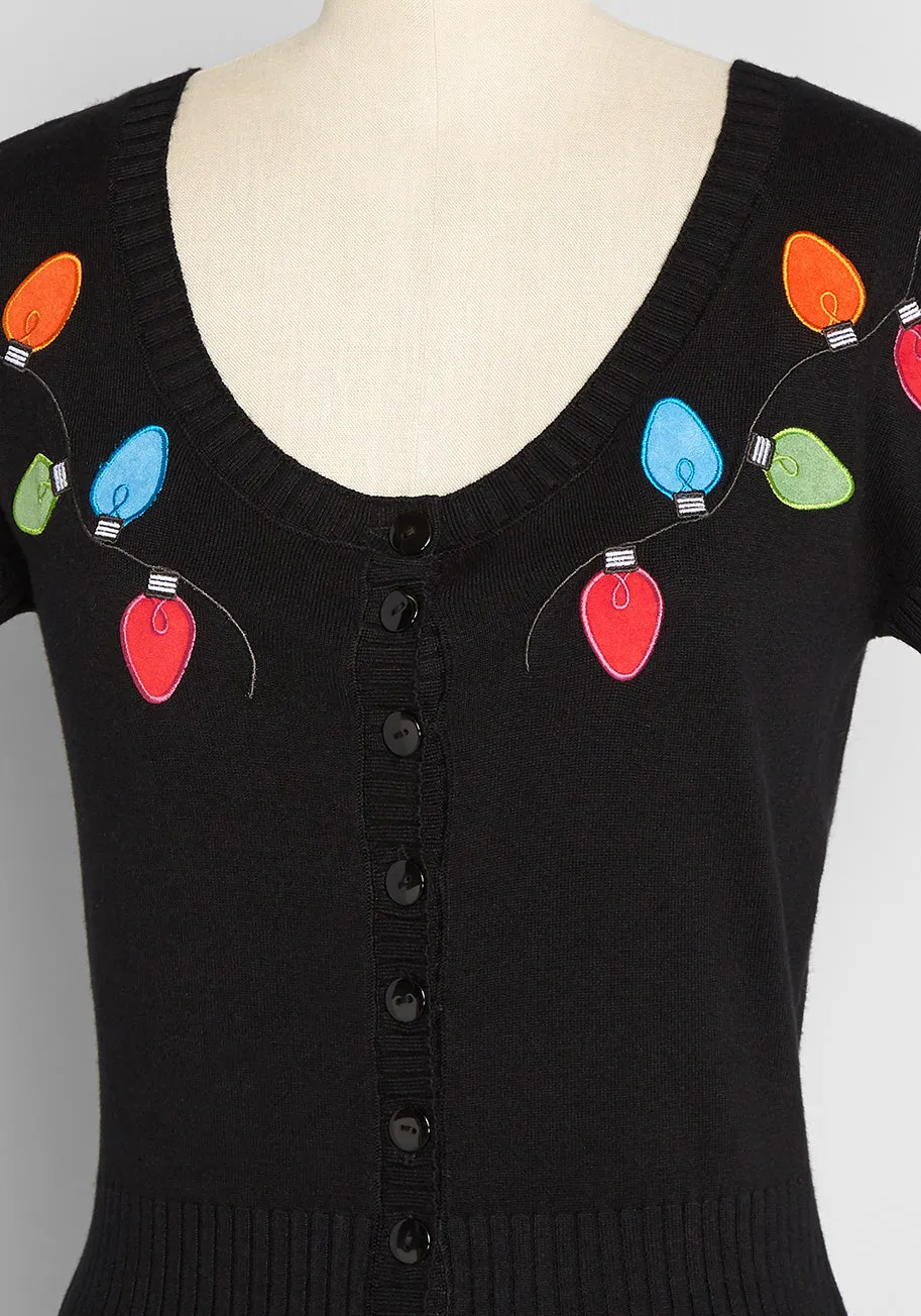 Stringing You Along Embroidered Short Sleeve Cardigan sold by Modcloth product image thumbnail 3