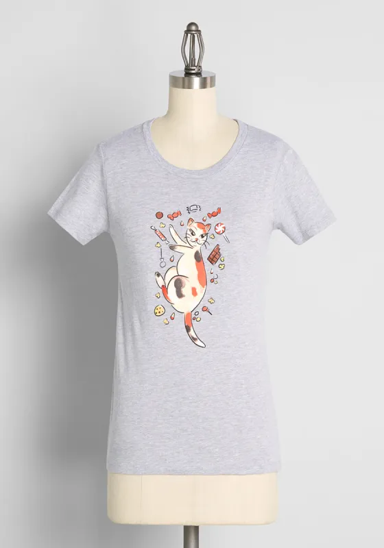 Sweet Tooth Kitty Graphic Tee sold by Modcloth
