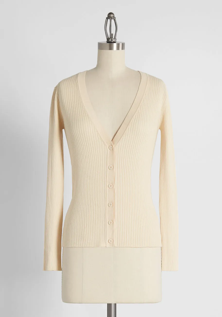 Meet the Author Ribbed Cardigan sold by Modcloth