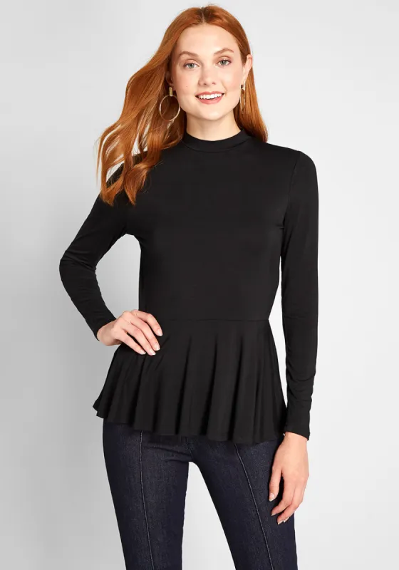 In the Knit of Time Peplum Top sold by Modcloth