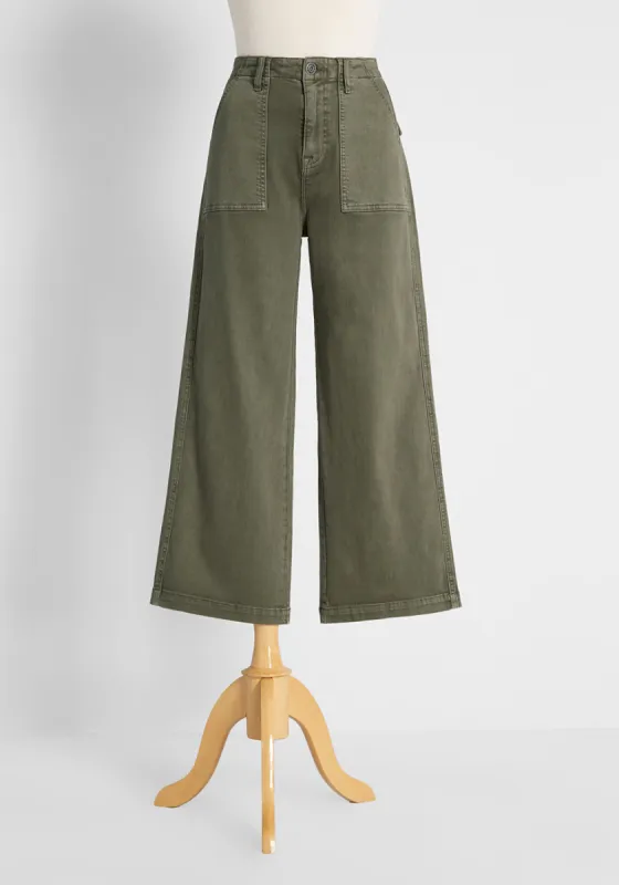 For You I Twill Wide-Leg Pants sold by Modcloth