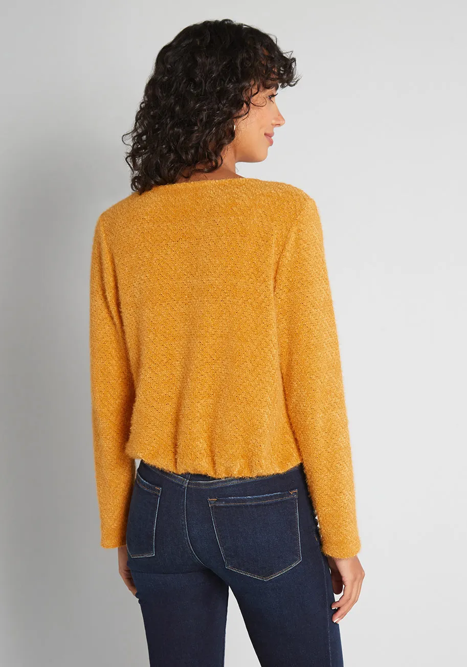 A Golden Opportunity Surplice Sweater sold by Modcloth product image thumbnail 3