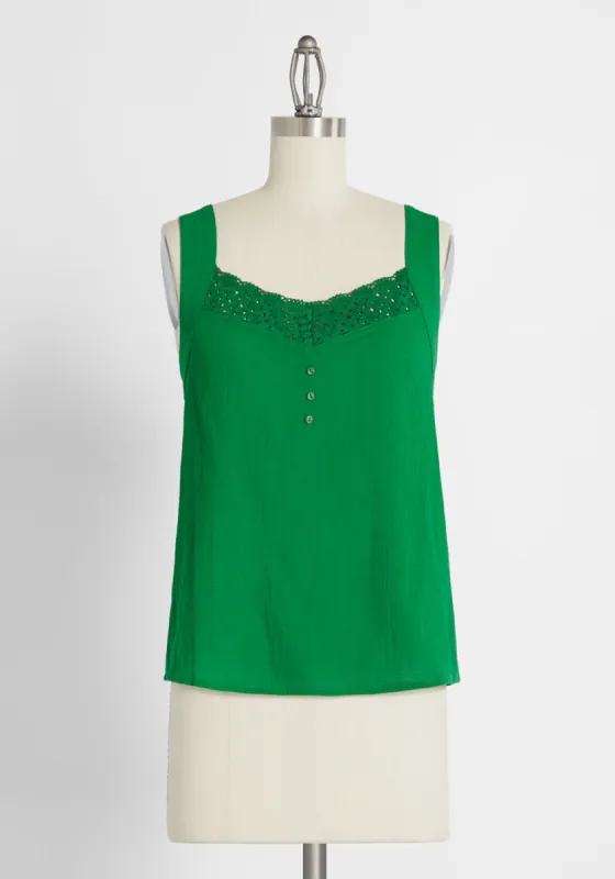 Trim and Proper Cotton Tank Top sold by Modcloth