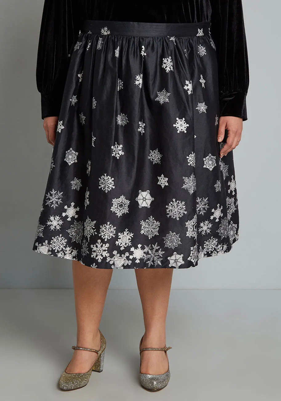 Falling For Winter A-Line Skirt sold by Modcloth