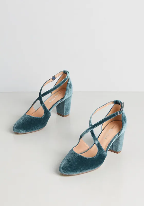 Linger Longer Velvet Heel sold by Modcloth