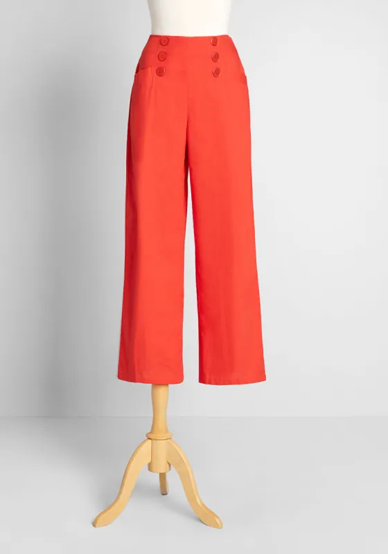 Sailor Away Wide-Leg Pants sold by Modcloth