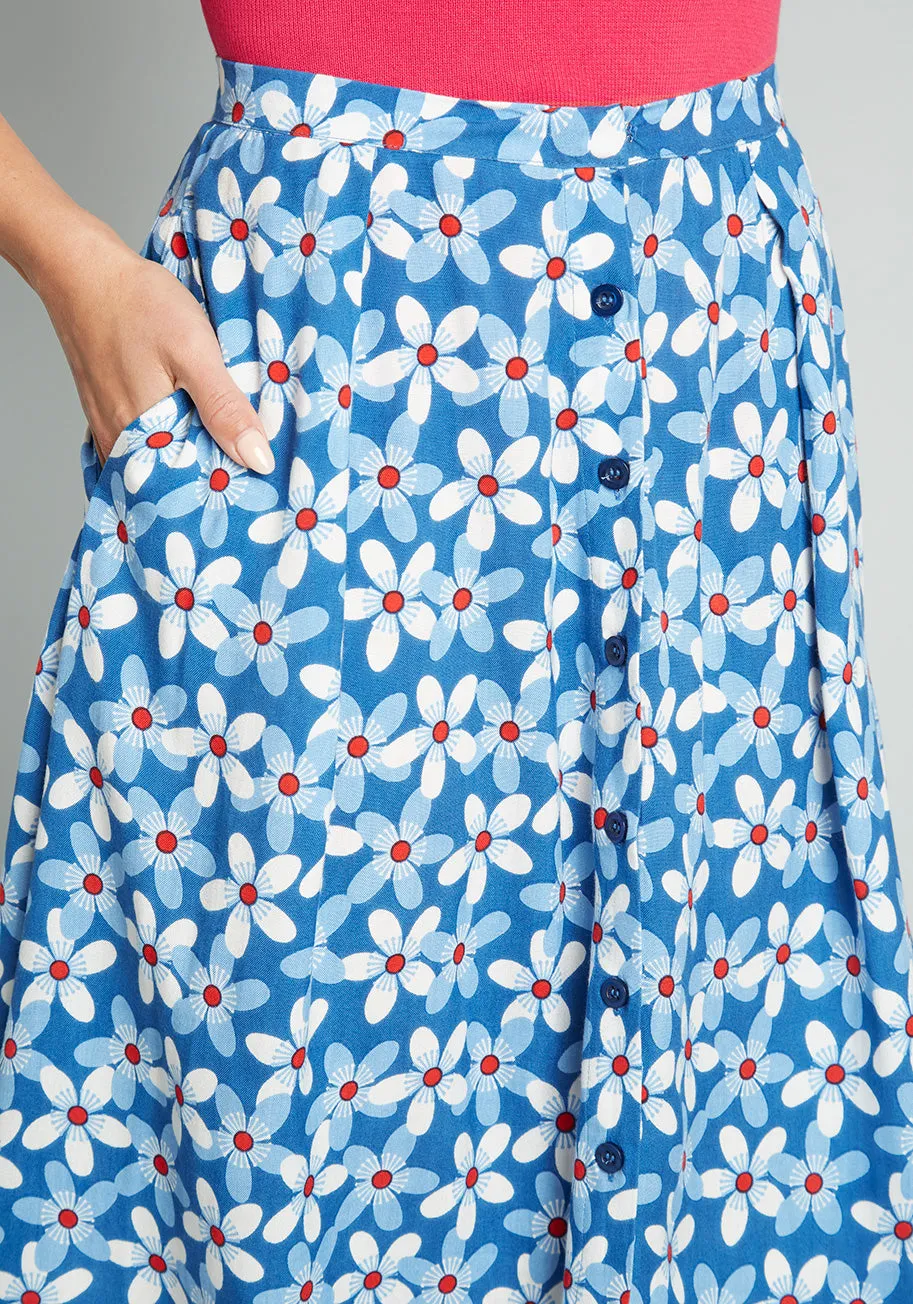 Free To Flourish Midi Skirt sold by Modcloth product image thumbnail 4