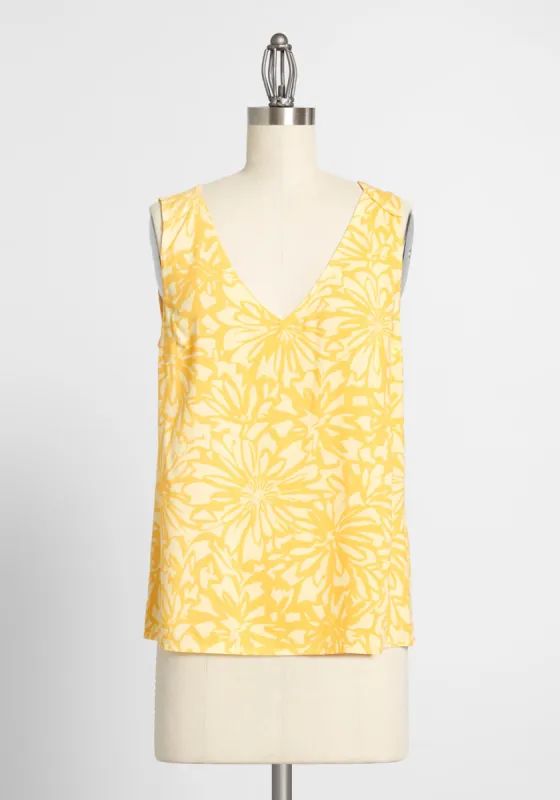 Double the Fun V-Neck Tank Top sold by Modcloth