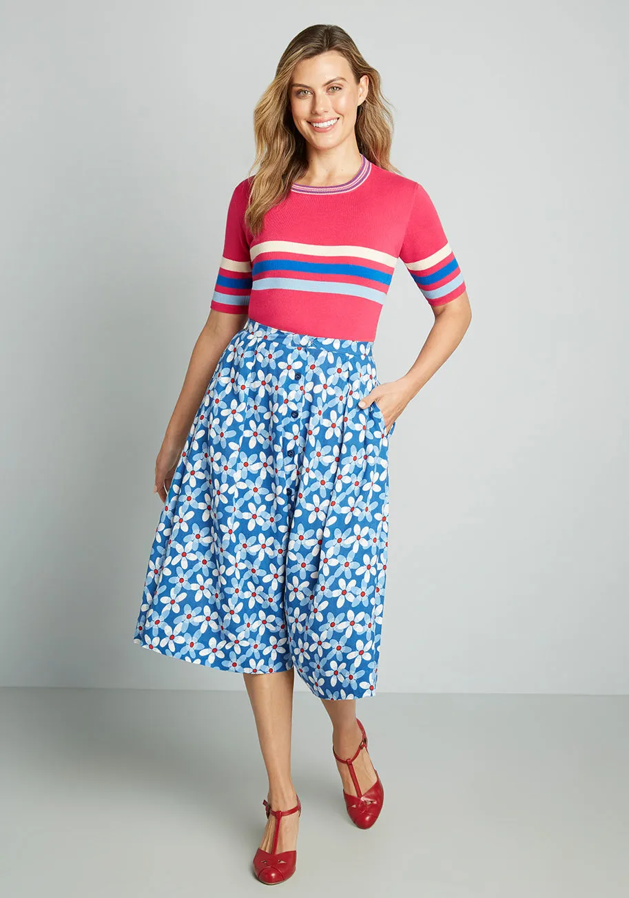 Free To Flourish Midi Skirt sold by Modcloth product image thumbnail 3