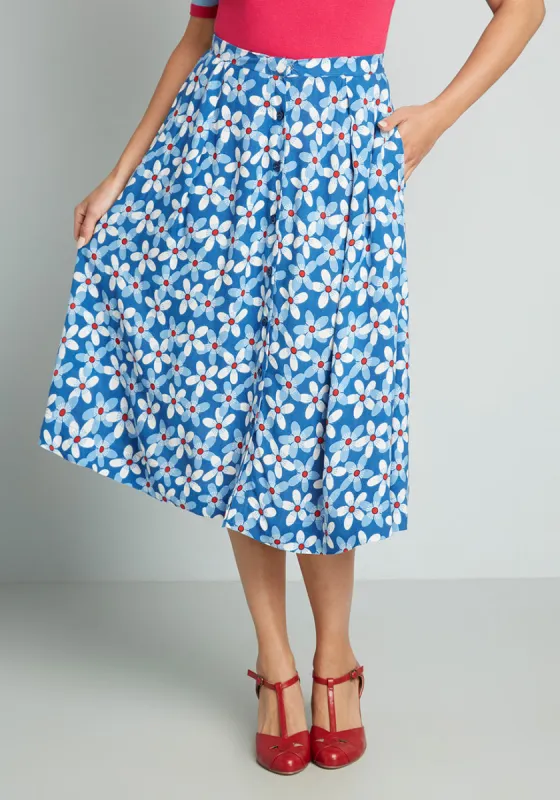 Free To Flourish Midi Skirt sold by Modcloth