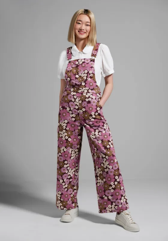 Daisy's Playground Wide-Leg Overalls sold by Modcloth