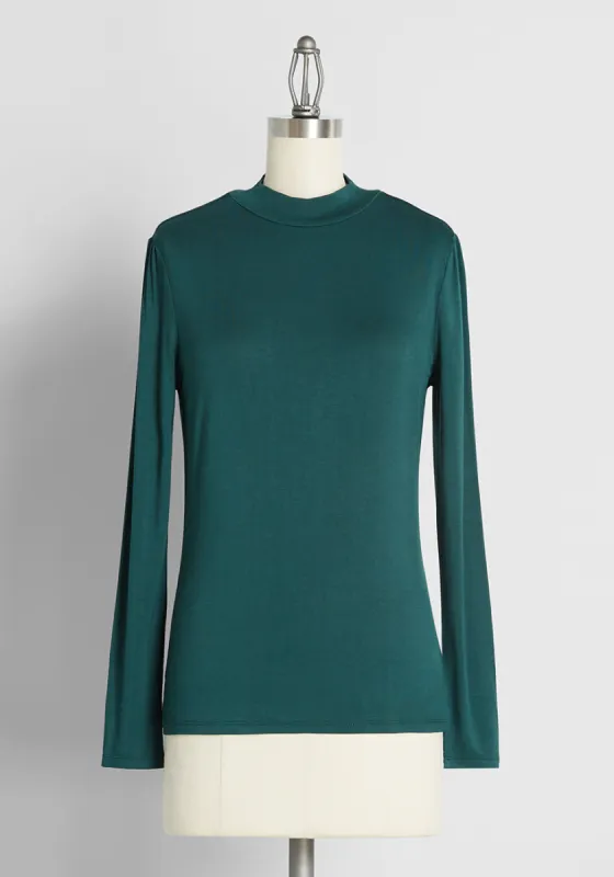 You Got This Mock Neck Top made by Modcloth