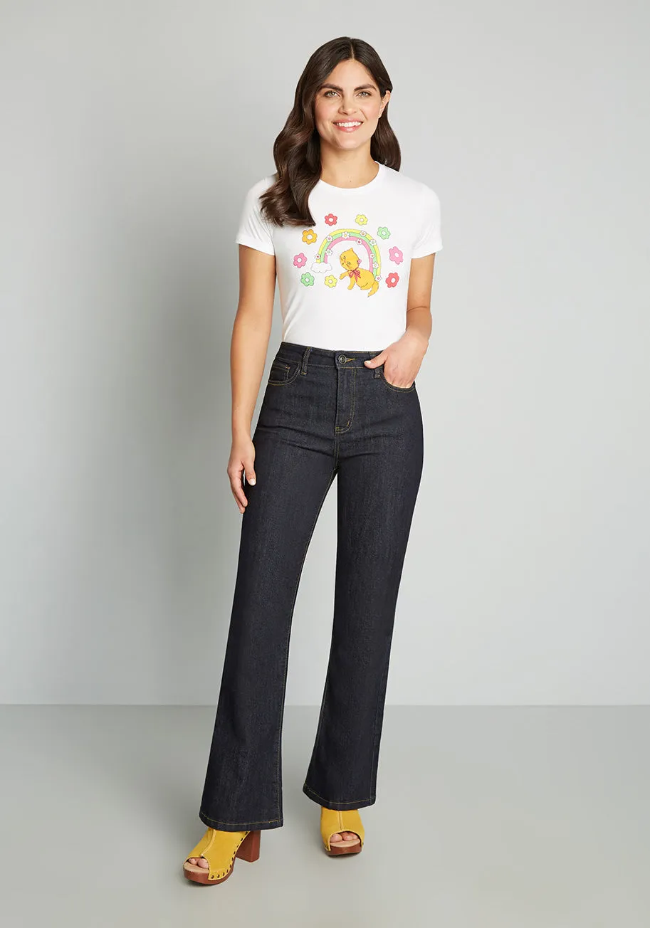 Rainbows Follow Me Wide-Leg Jeans sold by Modcloth product image thumbnail 3