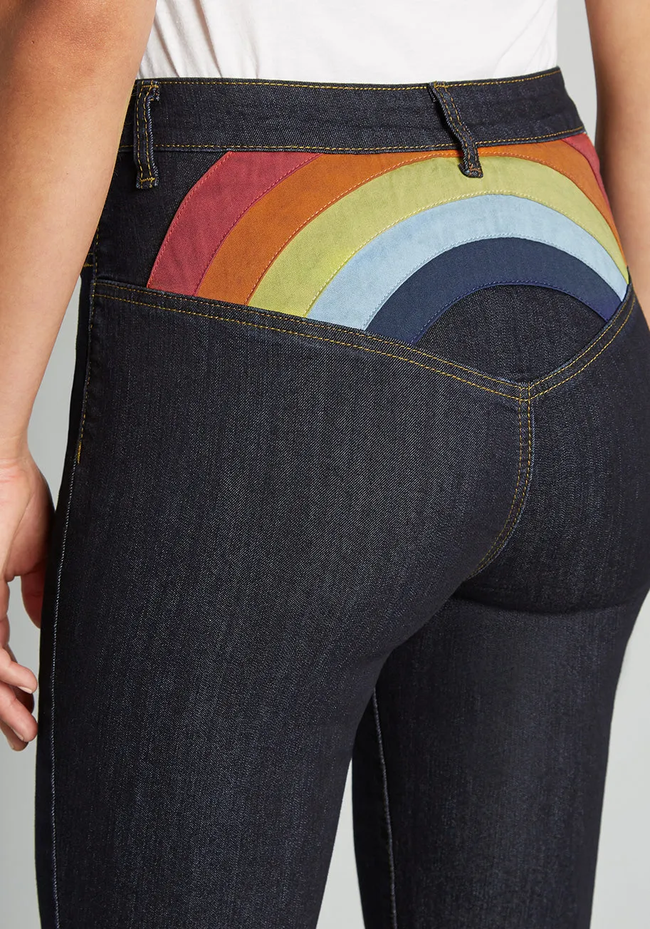 Rainbows Follow Me Wide-Leg Jeans sold by Modcloth product image thumbnail 4
