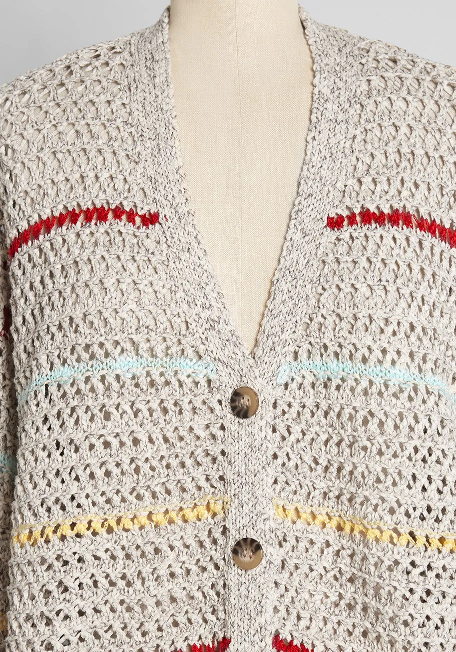 Times Around the Campfire Crochet Cardigan sold by Modcloth product image thumbnail 3