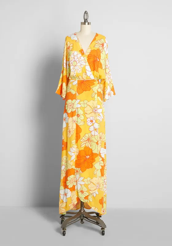 Living That Resort Life Maxi Wrap Dress sold by Modcloth