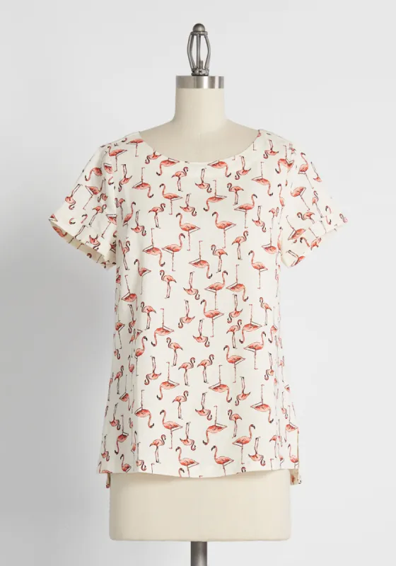 Delightful Demeanor Crepe Blouse sold by Modcloth