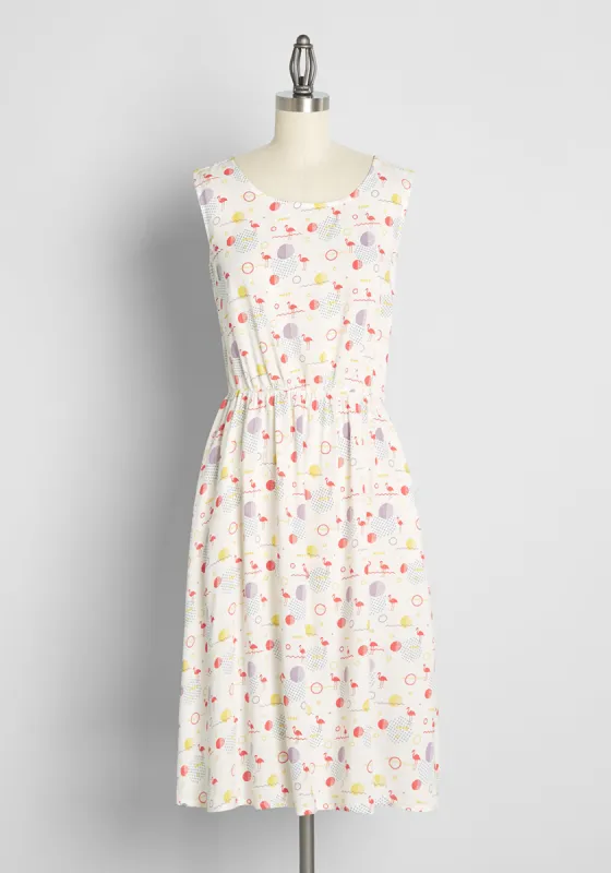 My Amigos Are Flamingos A-Line Dress sold by Modcloth