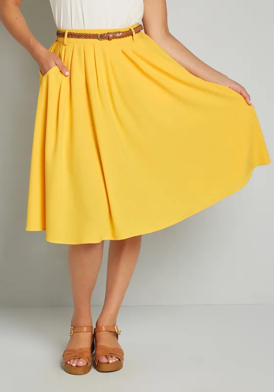 Breathtaking Tiger Lilies Midi Skirt sold by Modcloth