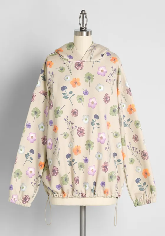 Pressed Petals Graphic Hoodie sold by Modcloth