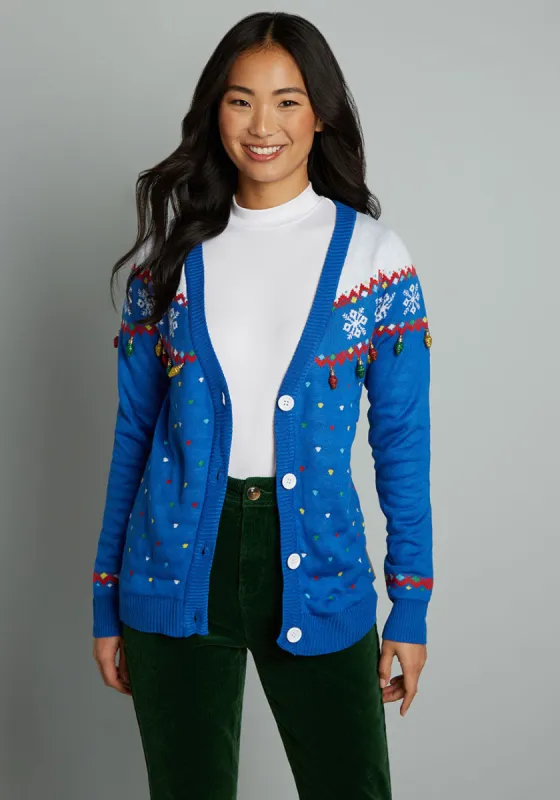 Light Up The Holidays Cardigan sold by Modcloth
