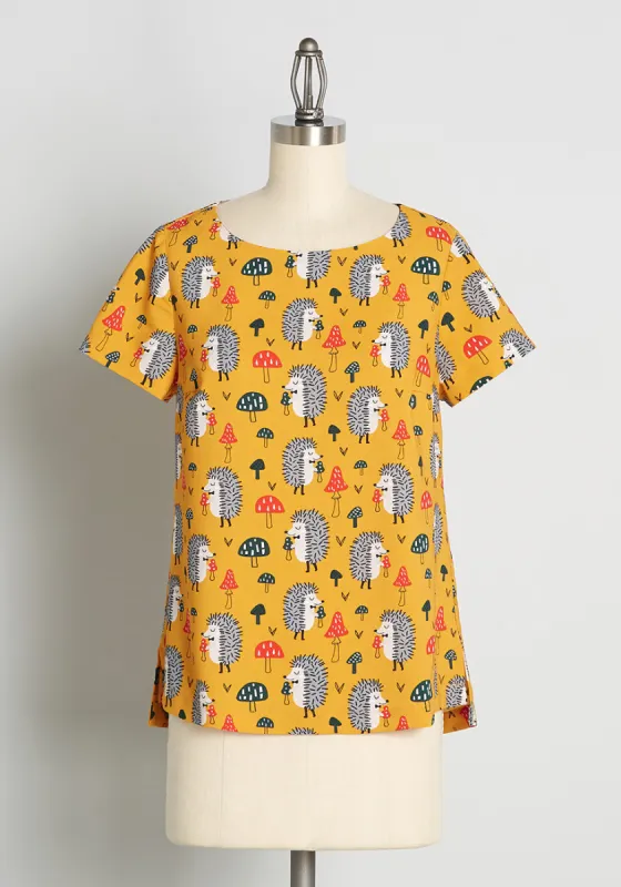 Delightful Demeanor Short Sleeve Blouse made by Modcloth