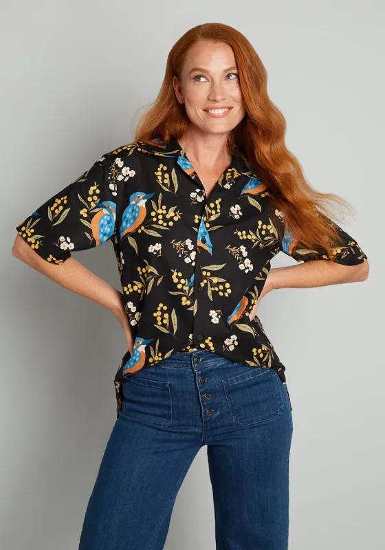 Perch Party Button-Up Top sold by Modcloth