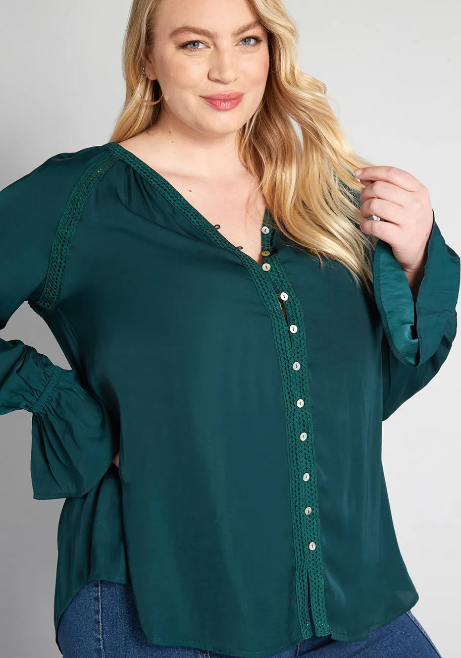 Emerald Isle Button-Up Tunic - Plus Size sold by Modcloth product image thumbnail 4