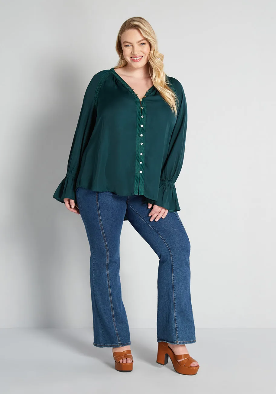 Emerald Isle Button-Up Tunic - Plus Size sold by Modcloth product image thumbnail 3