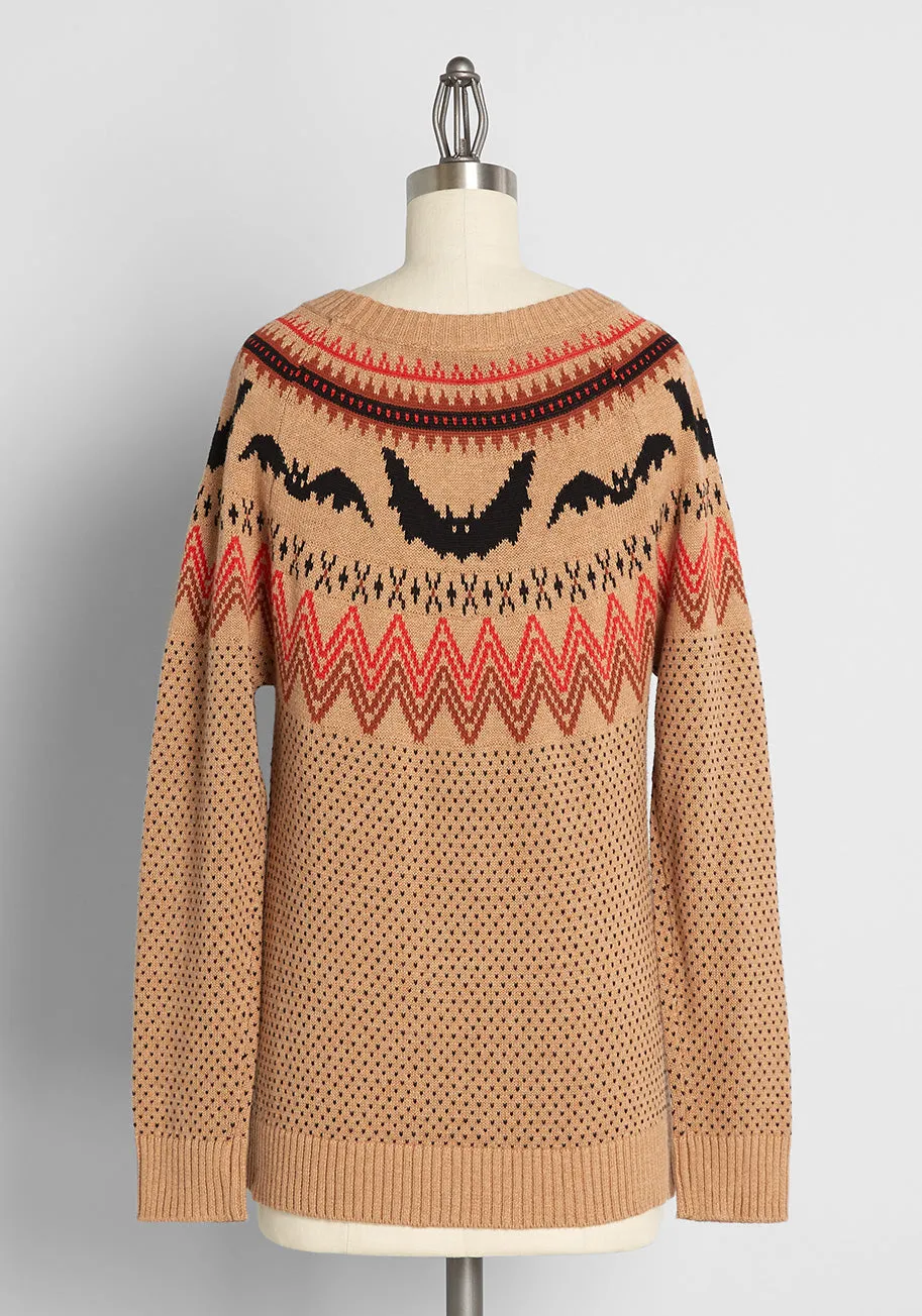 It Be Like 'Bat' Fair Isle Sweater sold by Modcloth product image thumbnail 2