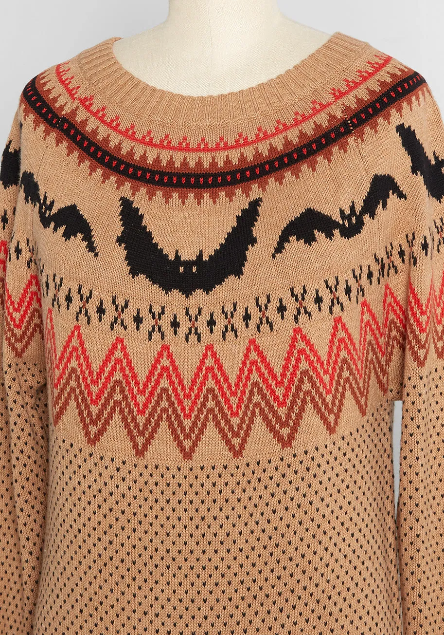 It Be Like 'Bat' Fair Isle Sweater sold by Modcloth product image thumbnail 3