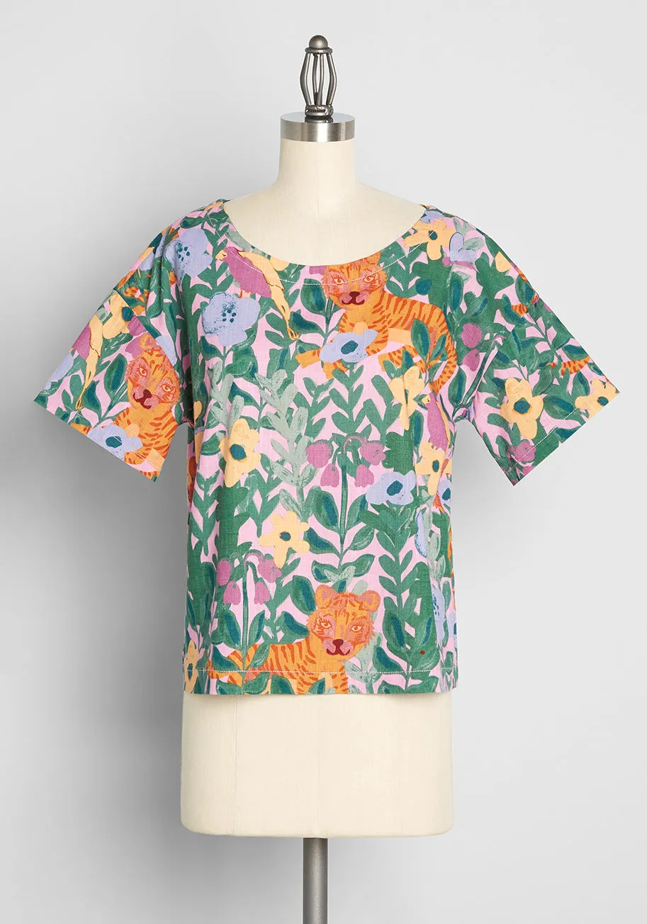 Tiger Hideaway Top sold by Modcloth product image thumbnail 5